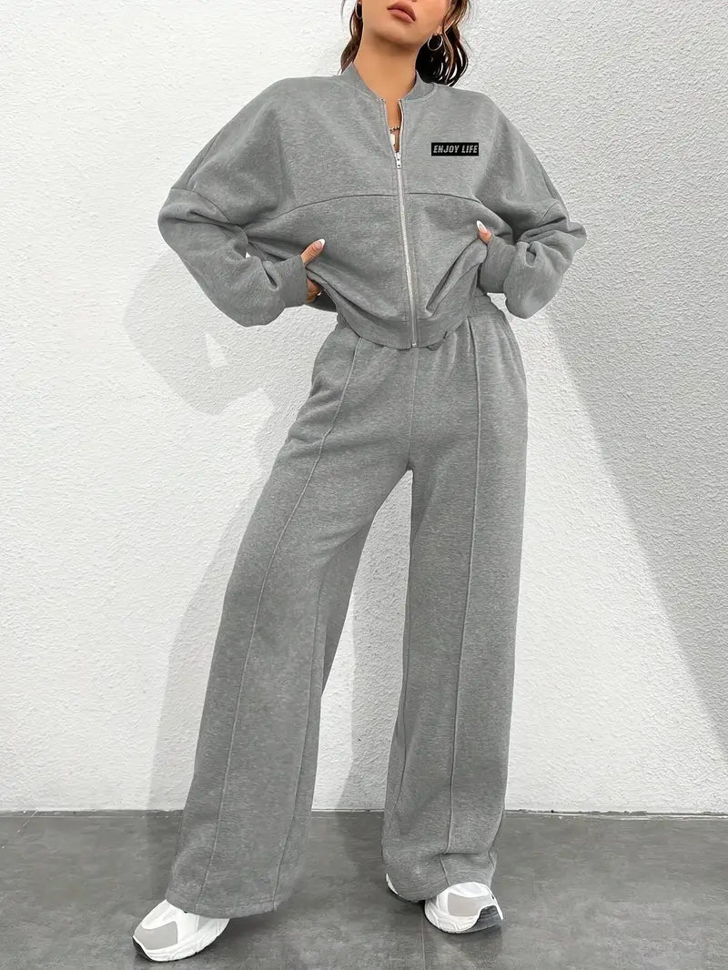 Essential Comfort Tracksuit – Casual Chic Two-Piece Set